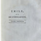 1781 ROUSSEAU antique SIGNED GILT-STAMPED MOROCCO BINDING Emile ou l'Education