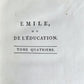 1781 ROUSSEAU Emile ou l'Education antique SIGNED GILT-STAMPED MOROCCO BINDING