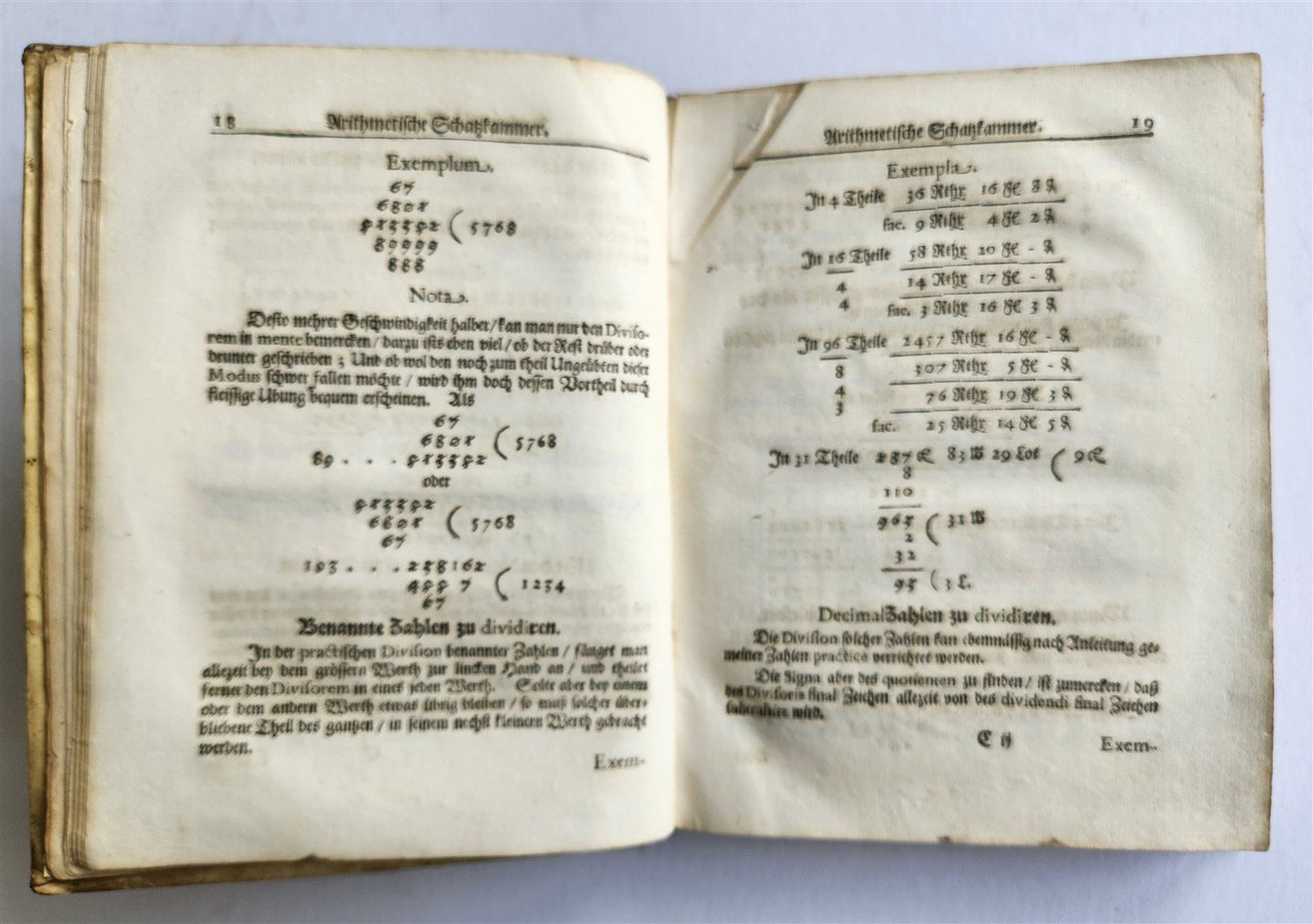 1668 ARITHMETIC HANDBOOK in GERMAN antique VELLUM BINDING