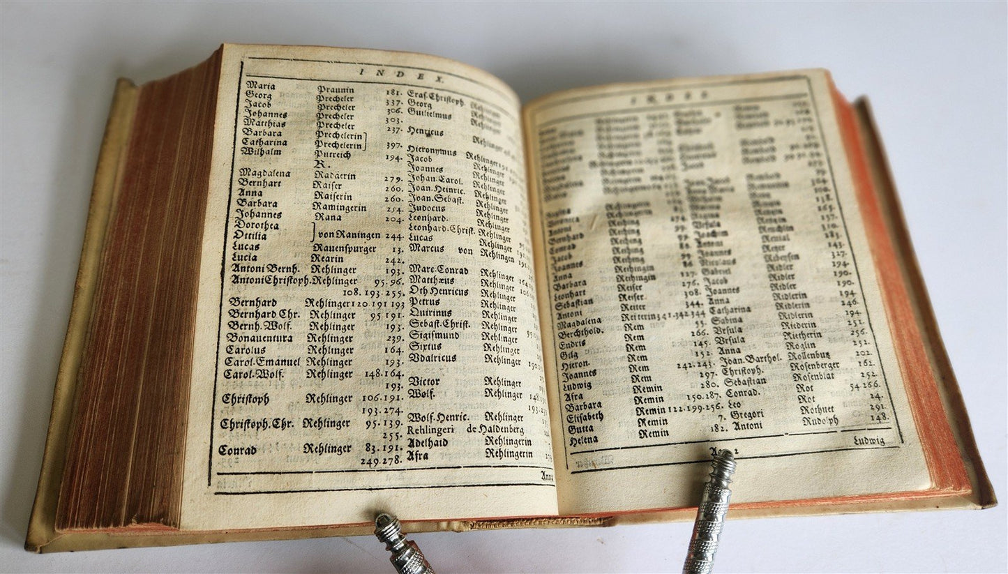 1624 FUNERAL INSCRIPTIONS - EPITAPHS in AUGSBURG GERMANY antique VELLUM BINDING