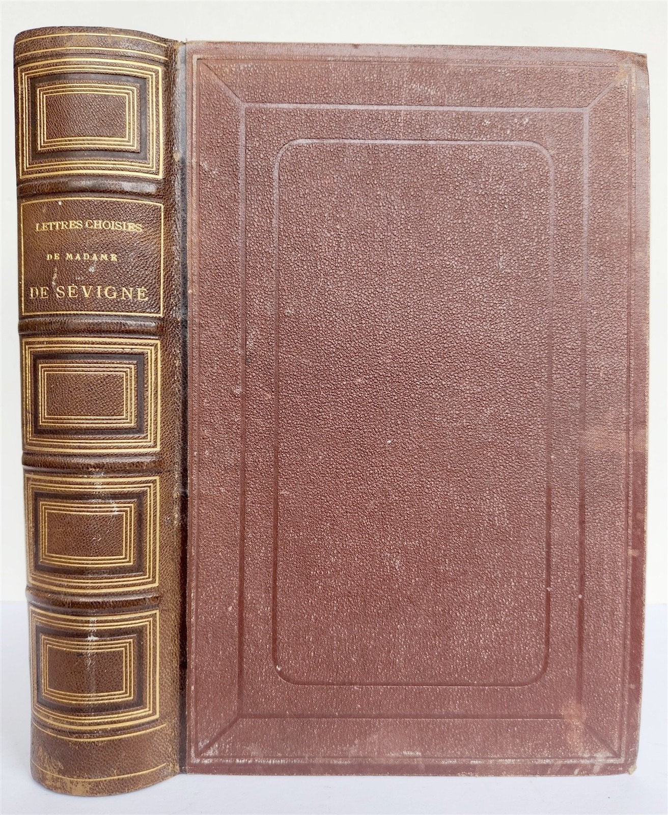 1876 Lettres choisies de madame DE SEVIGNE antique SIGNED BINDING illustrated