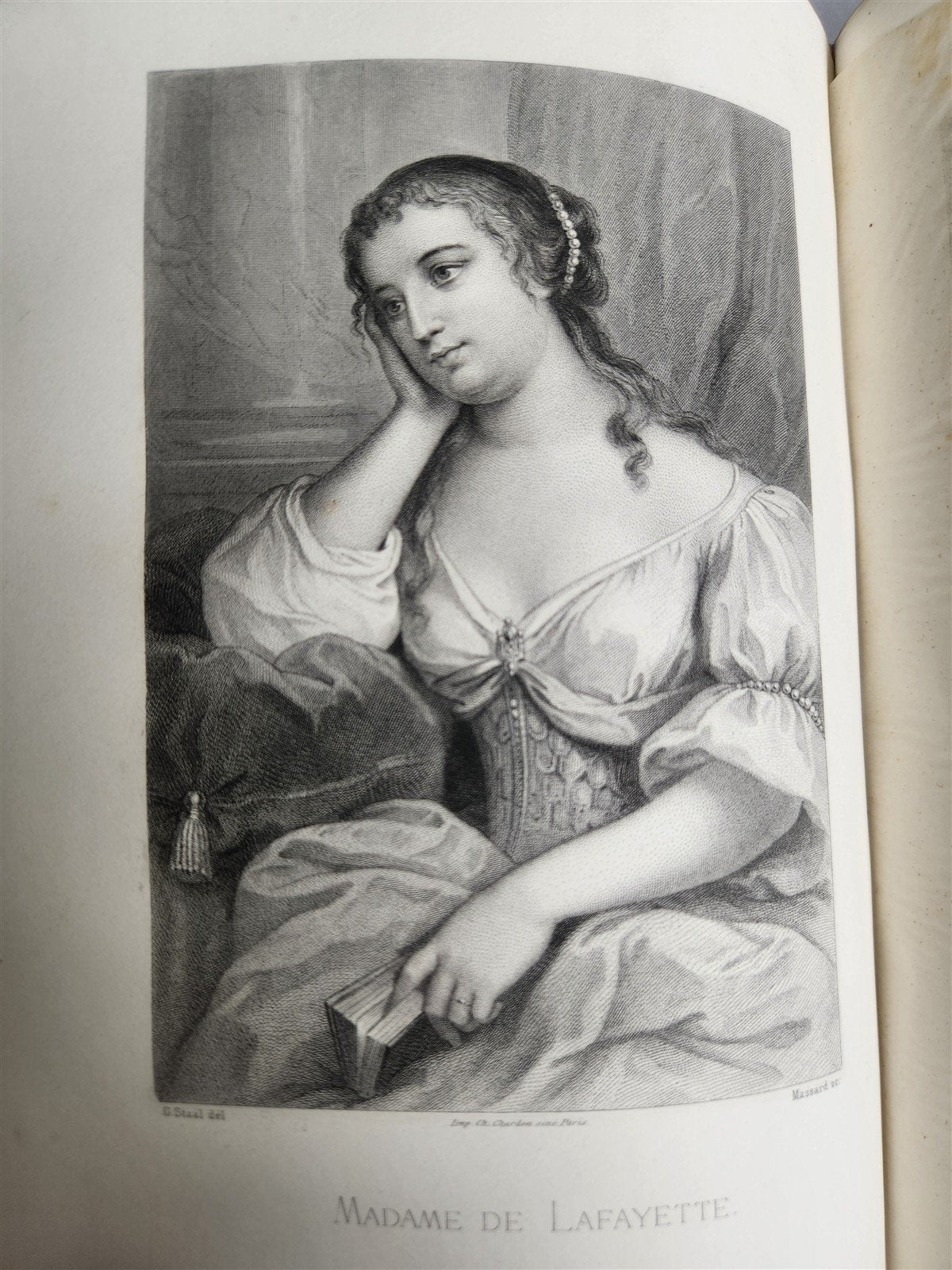1876 Lettres choisies de madame DE SEVIGNE antique SIGNED BINDING illustrated