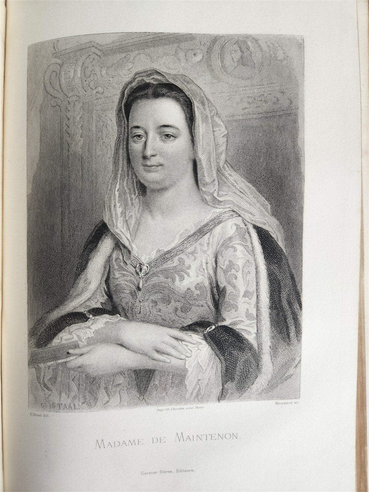 1876 Lettres choisies de madame DE SEVIGNE antique SIGNED BINDING illustrated