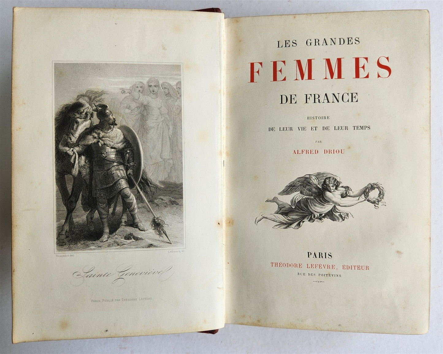 1880s GREAT WOMEN of FRANCE antique ILLUSTRATED