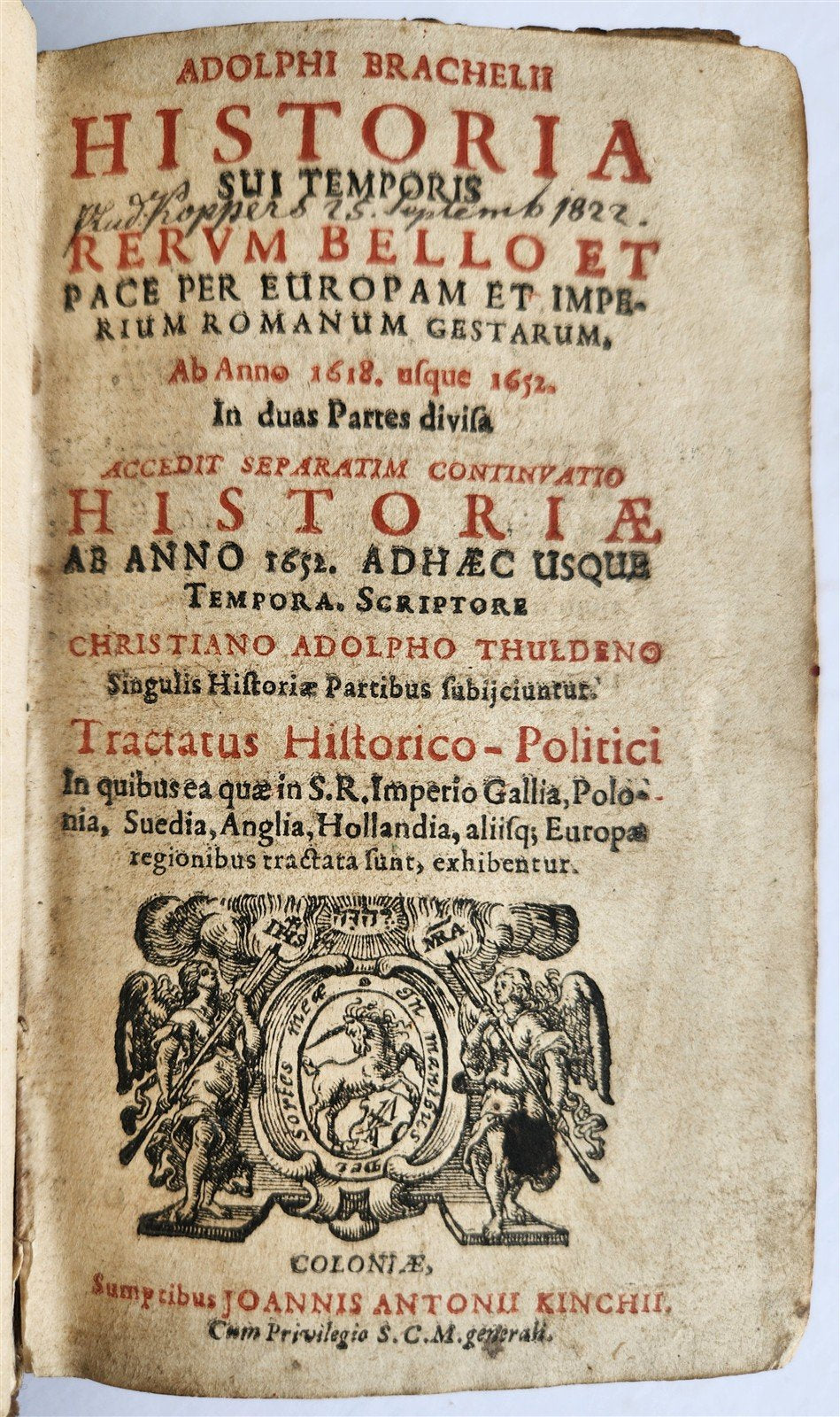 1660 ILLUSTRATED EUROPEAN HISTORY Adolph Brachelius antique 3 MAPS & 57 PLATES