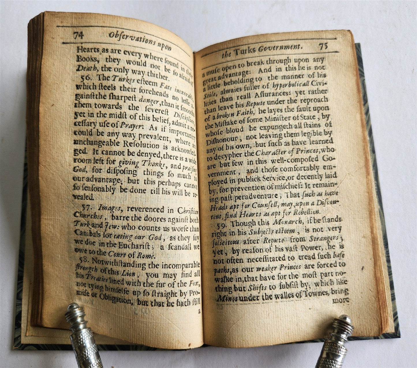 1662 Political Reflections upon the Government of Turks antique TURKEY OTTOMAN