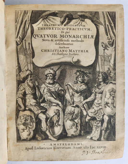 1648 HISTORY of BABYLONIA PERSIA ASSYRIA GREECE & ROMAN EMPIRE antique ELZEVIER