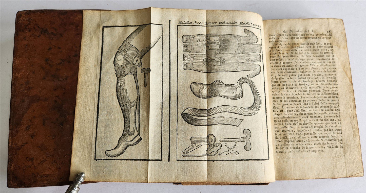1775 Treatise on Diseases of Bones ILLUSTRATED MEDICAL DEVICES antique 2 VOLS