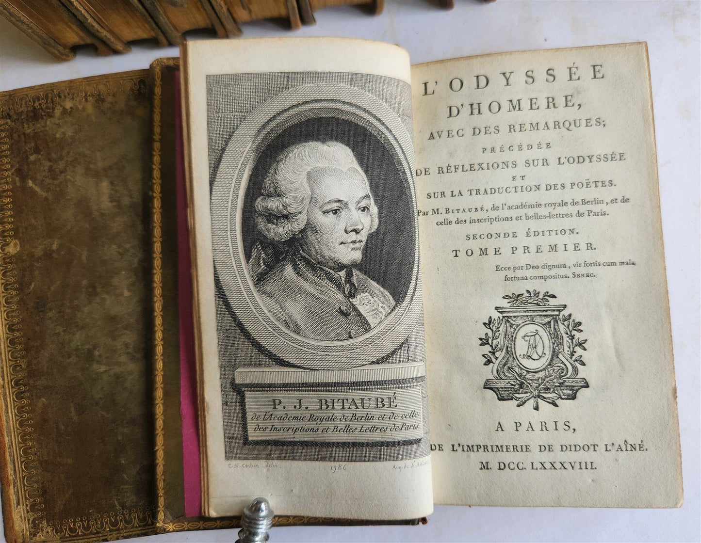1787 HOMER ILLIAD & ODYSSEY ILLUSTRATED antique FERDINAND ZEPPELIN PROVENANCE