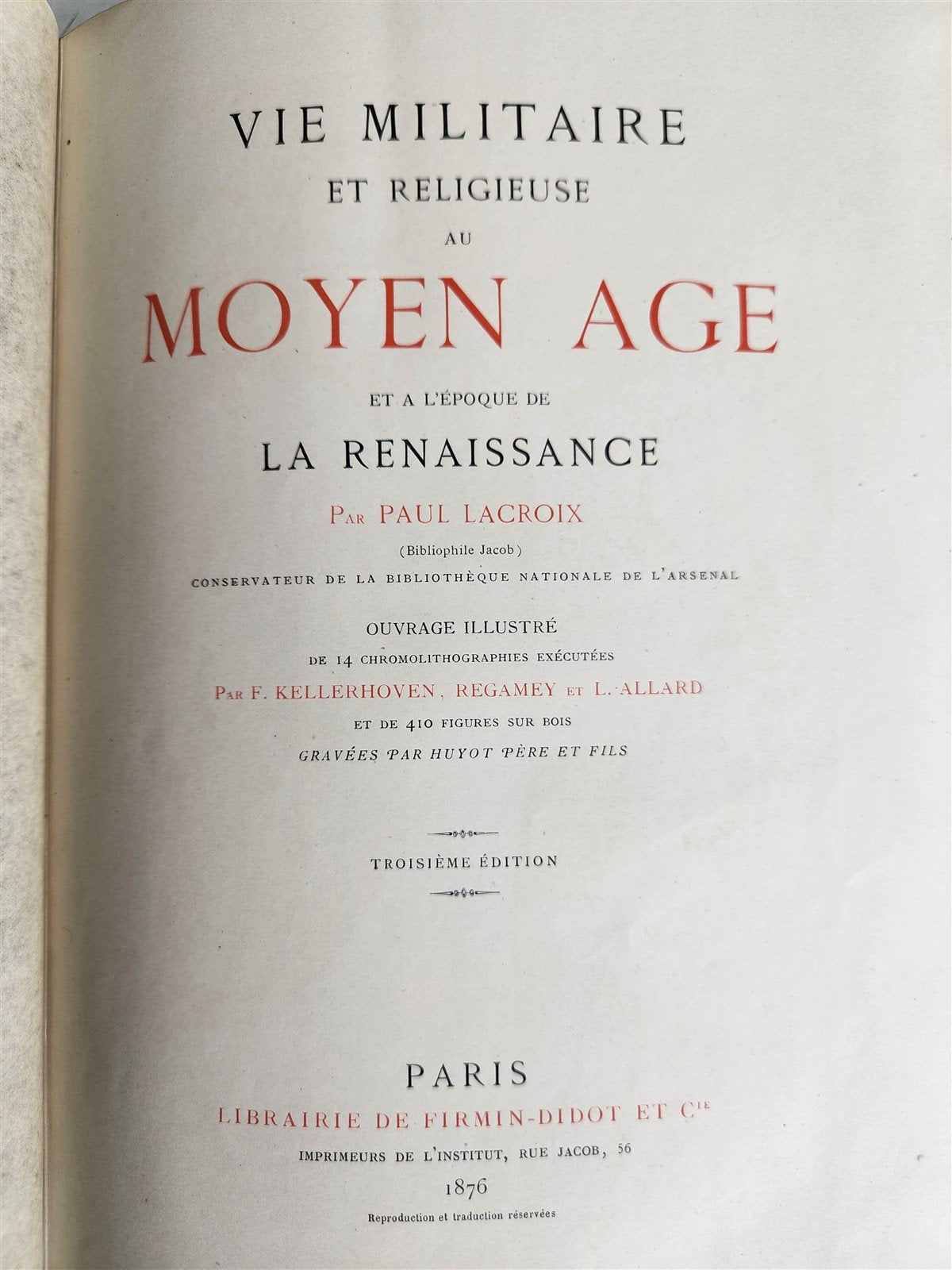 1876 Military & Religious Life in Middle Ages & Renaissance ILLUSTRATED antique
