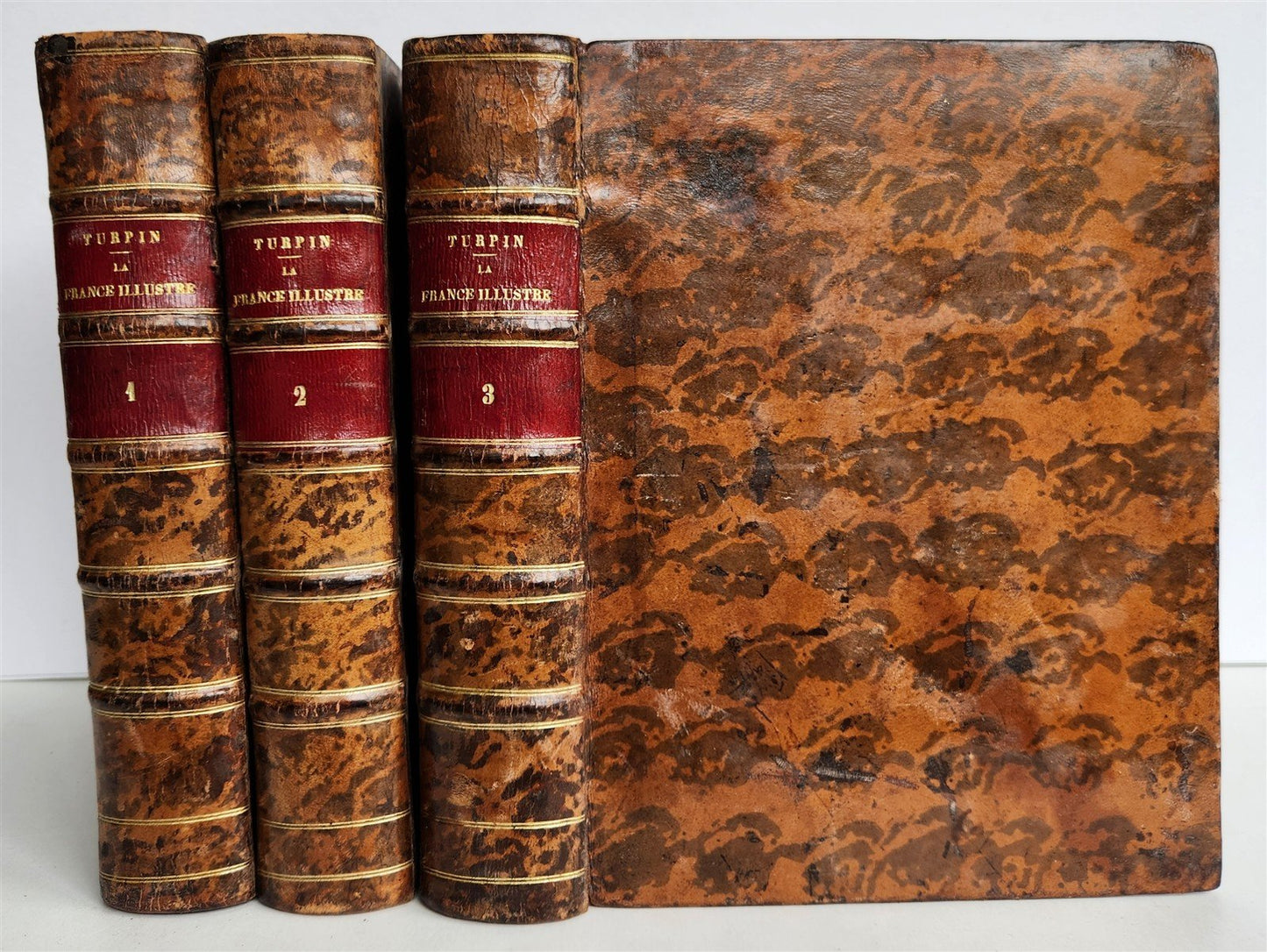 1777 ILLUSTRIOUS FRANCE or FRENCH PLUTARCH antique 3 volumes ILLUSTRATED