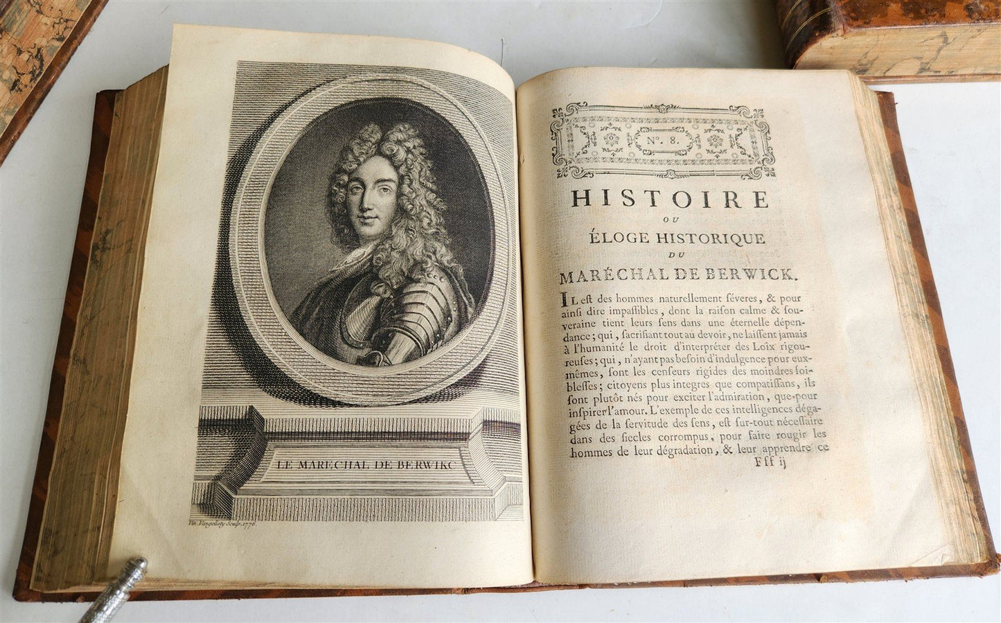 1777 ILLUSTRIOUS FRANCE or FRENCH PLUTARCH antique 3 volumes ILLUSTRATED
