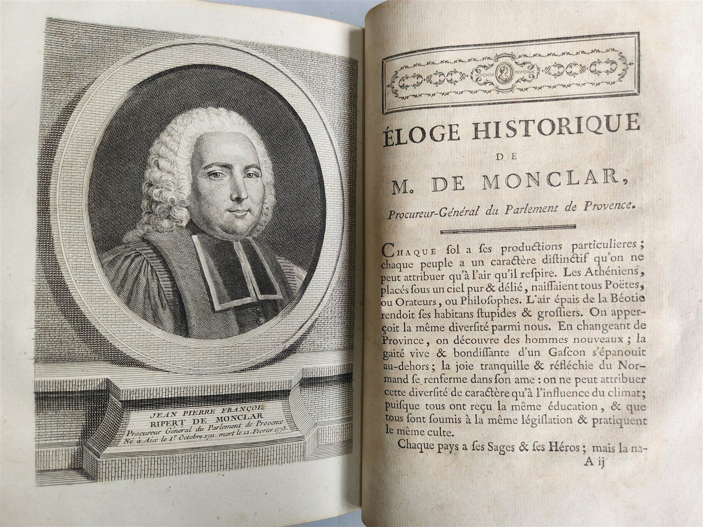 1777 ILLUSTRIOUS FRANCE or FRENCH PLUTARCH antique 3 volumes ILLUSTRATED