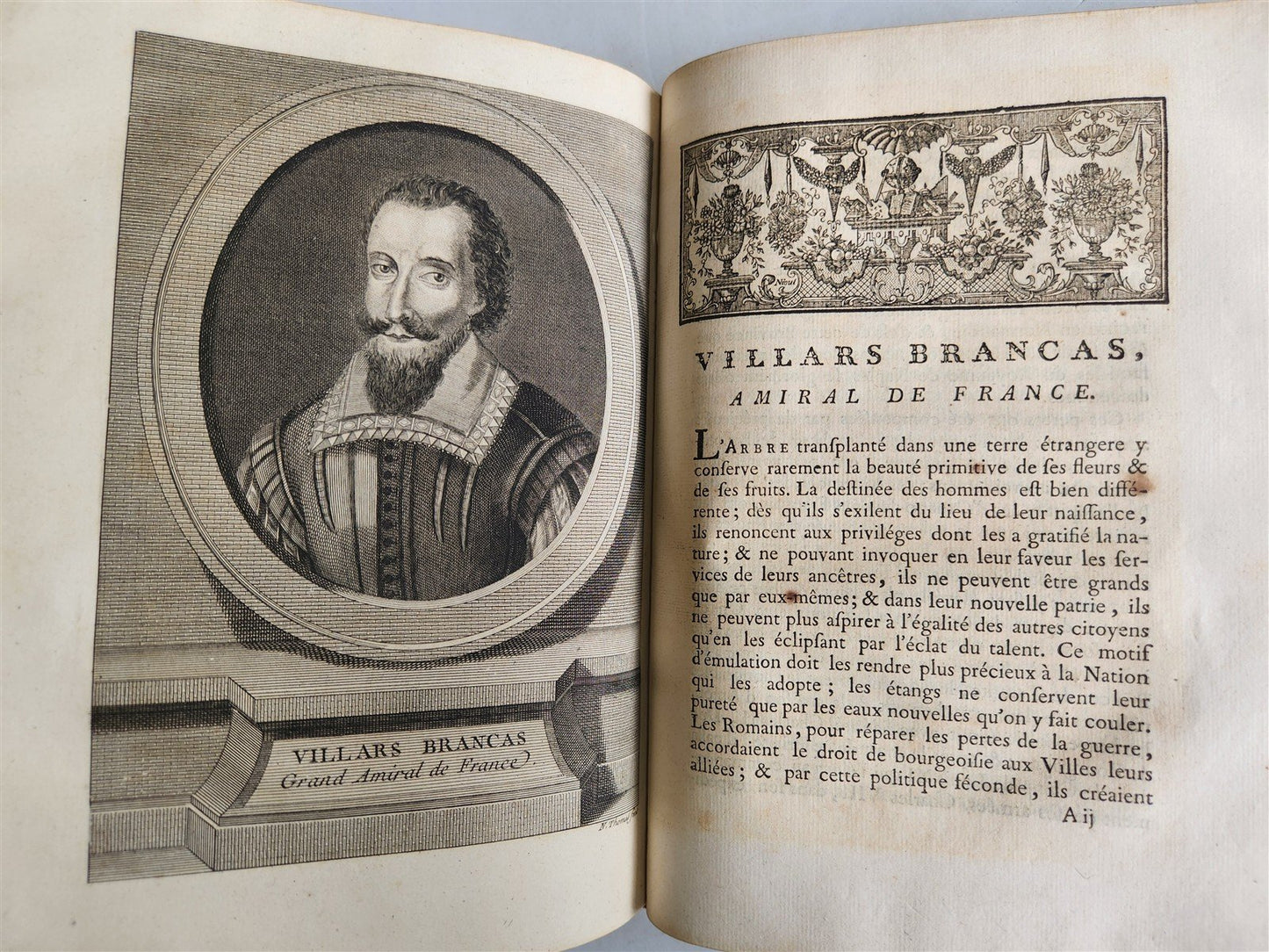 1777 ILLUSTRIOUS FRANCE or FRENCH PLUTARCH antique 3 volumes ILLUSTRATED