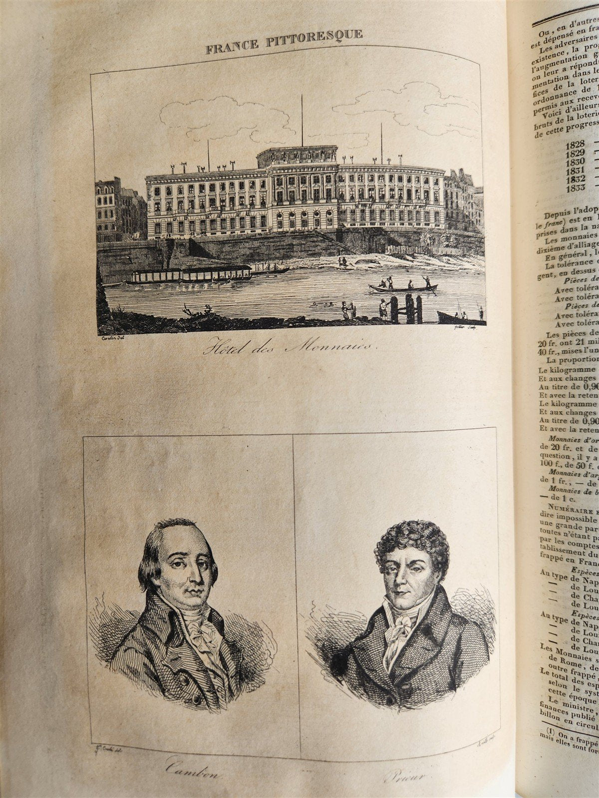 1835 PICTURESQUE FRANCE antique 2 volumes ILLUSTRATED France pittoresque