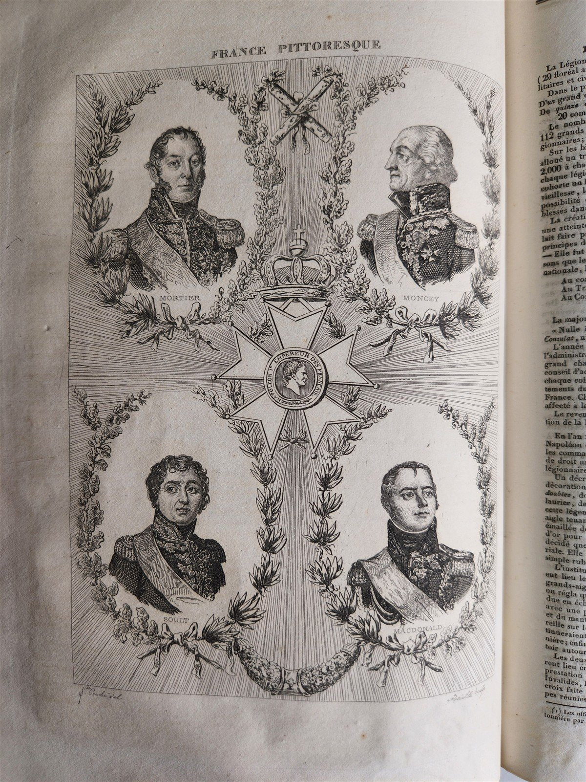 1835 PICTURESQUE FRANCE antique 2 volumes ILLUSTRATED France pittoresque
