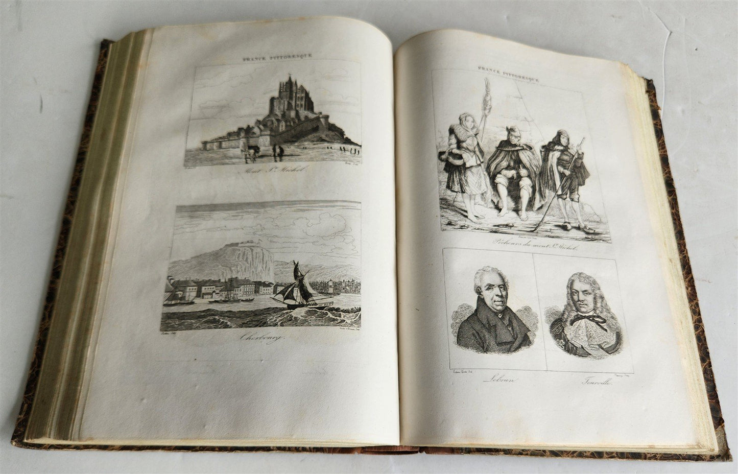 1835 PICTURESQUE FRANCE antique 2 volumes ILLUSTRATED France pittoresque