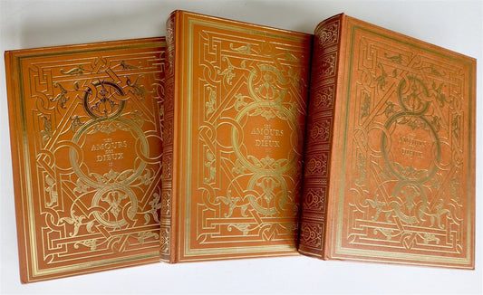 1977 EROTIC THE AMOURS des DIEUX antique 3 volumes ILLUSTRATED