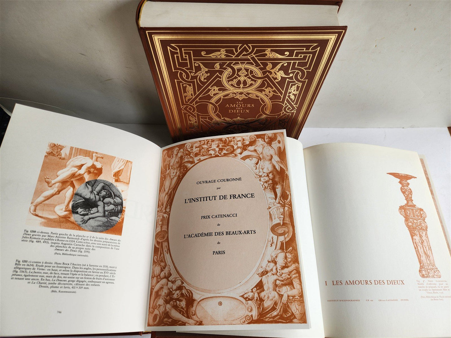 1977 EROTIC THE AMOURS des DIEUX antique 3 volumes ILLUSTRATED
