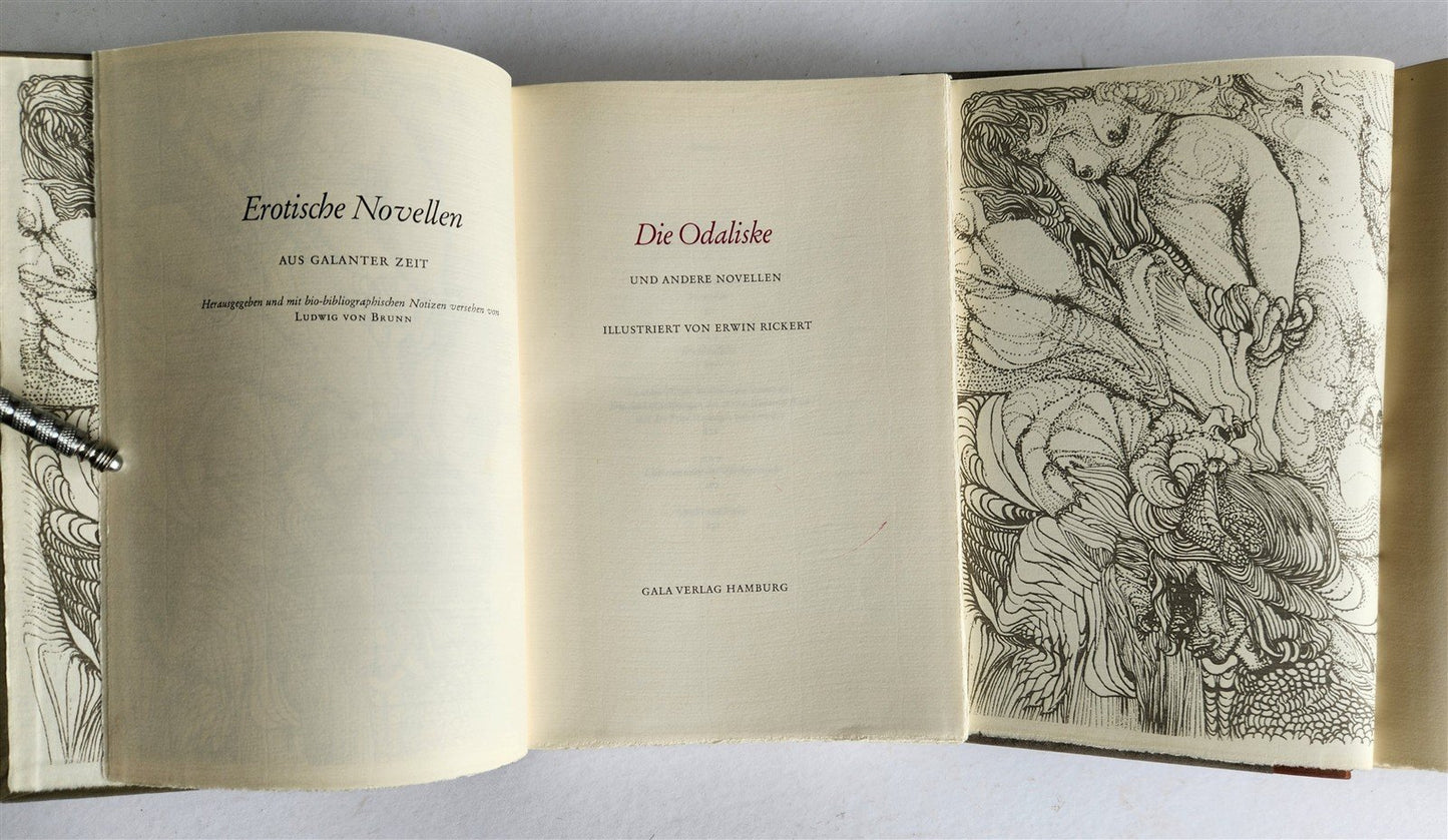 1966 EROTIC NOVELLAS antique 3 volumes ILLUSTRATED by E. Rickert LTD EDITION