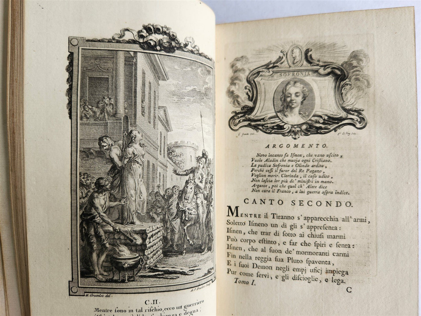 1771 La Gerusalemme liberata by Torquato Tasso antique 2 volumes ILLUSTRATED