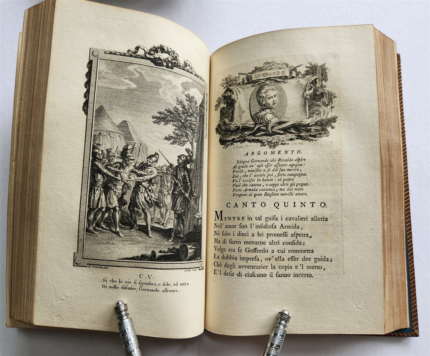 1771 La Gerusalemme liberata by Torquato Tasso antique 2 volumes ILLUSTRATED