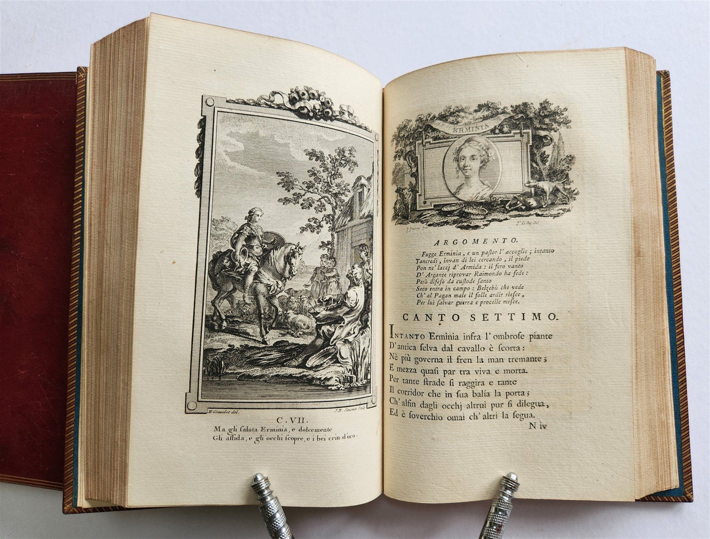 1771 La Gerusalemme liberata by Torquato Tasso antique 2 volumes ILLUSTRATED