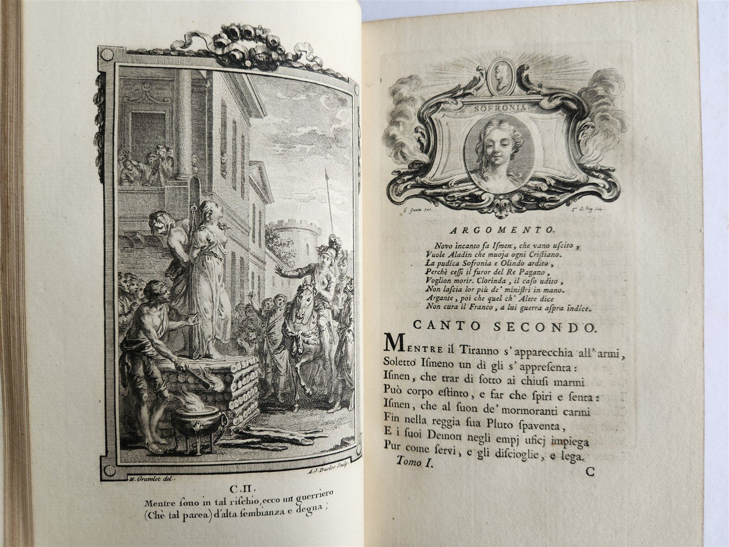 1771 La Gerusalemme liberata by Torquato Tasso antique 2 volumes ILLUSTRATED