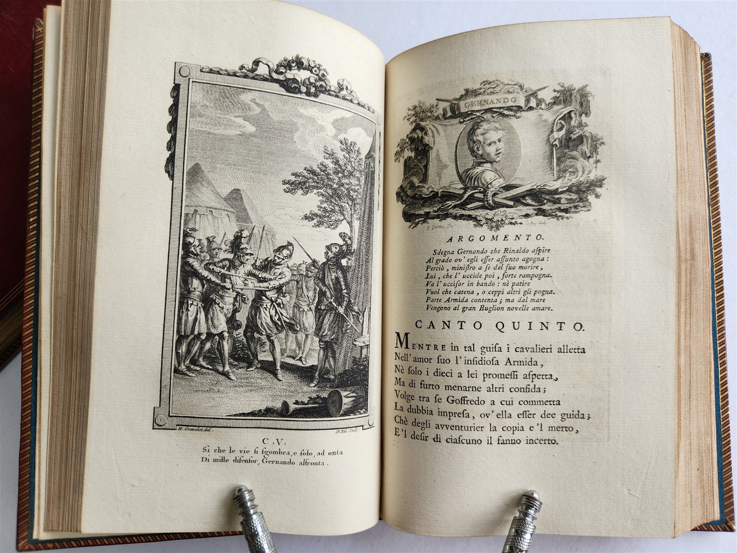 1771 La Gerusalemme liberata by Torquato Tasso antique 2 volumes ILLUSTRATED