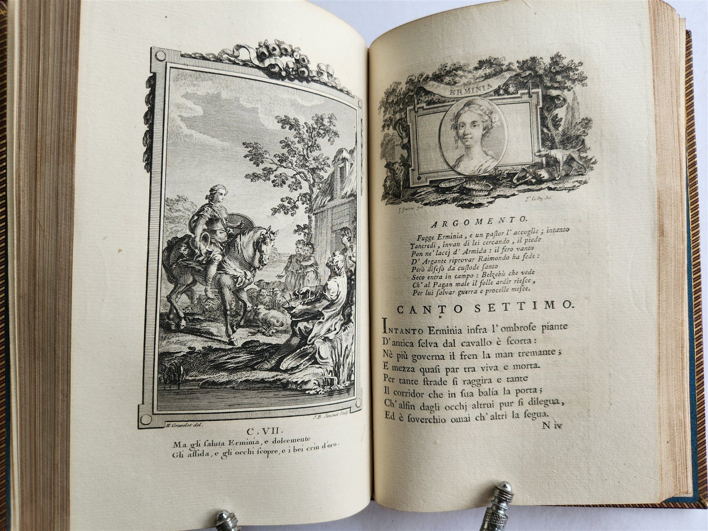 1771 La Gerusalemme liberata by Torquato Tasso antique 2 volumes ILLUSTRATED