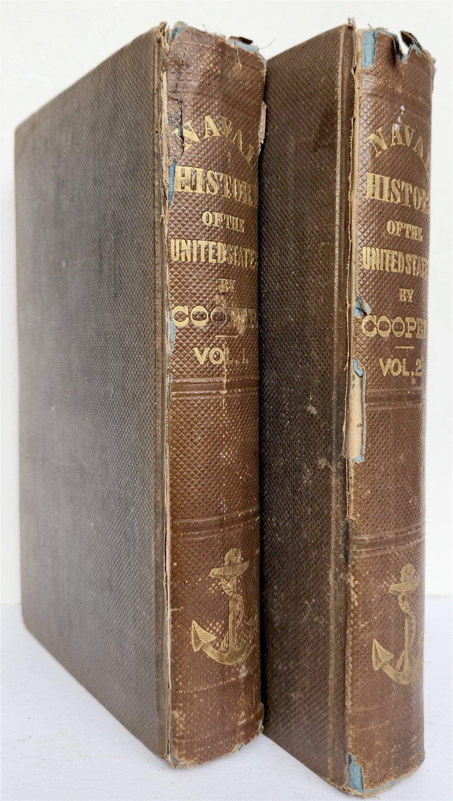 1840 History of Navy of United States of America by J.F.Cooper antique 2 volumes