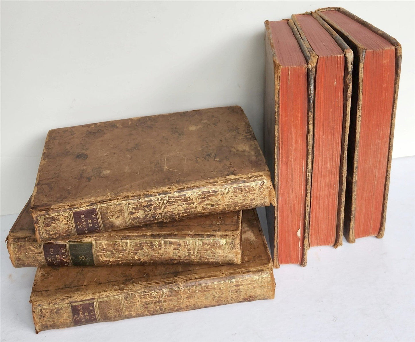 1778 CAPTAIN COOK SECOND VOYAGE 6 VOLUMES antique in French