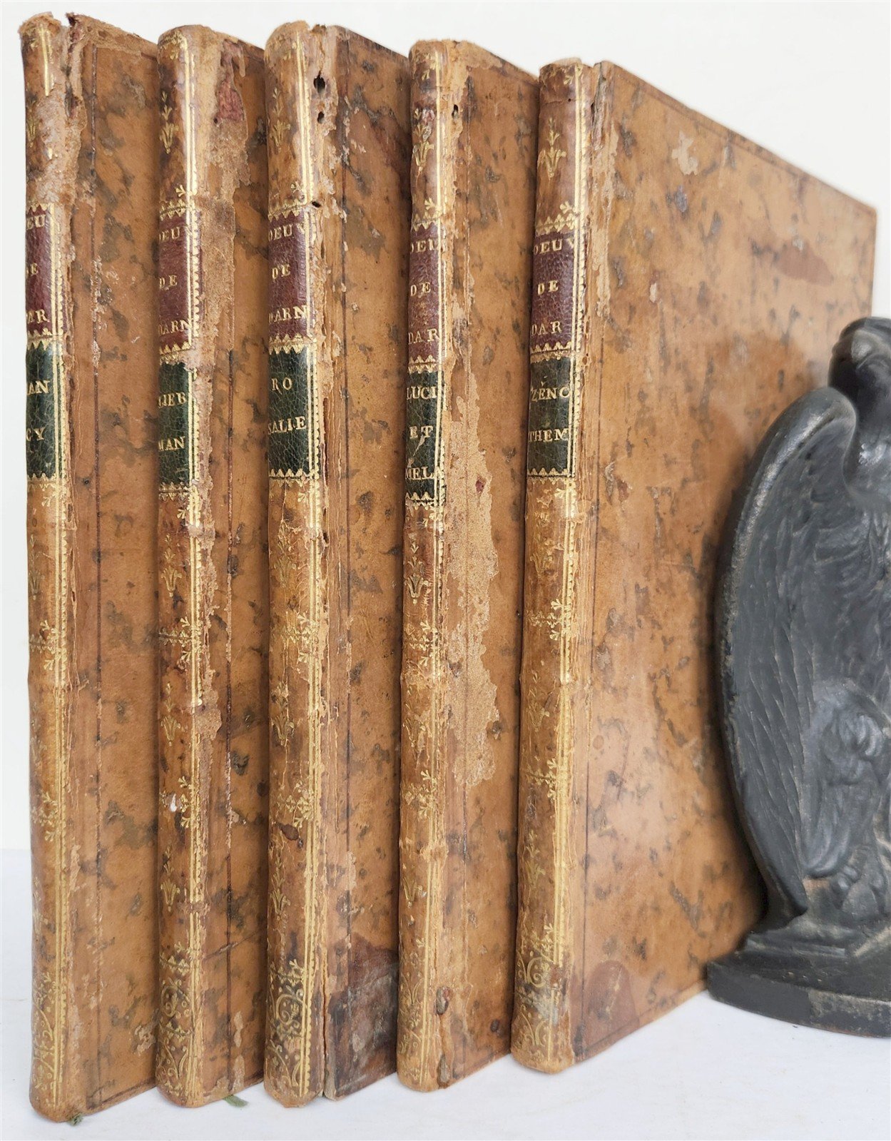1775 Epreuves du sentiment 5 VOLUMES antique in French ILLUSTRATED