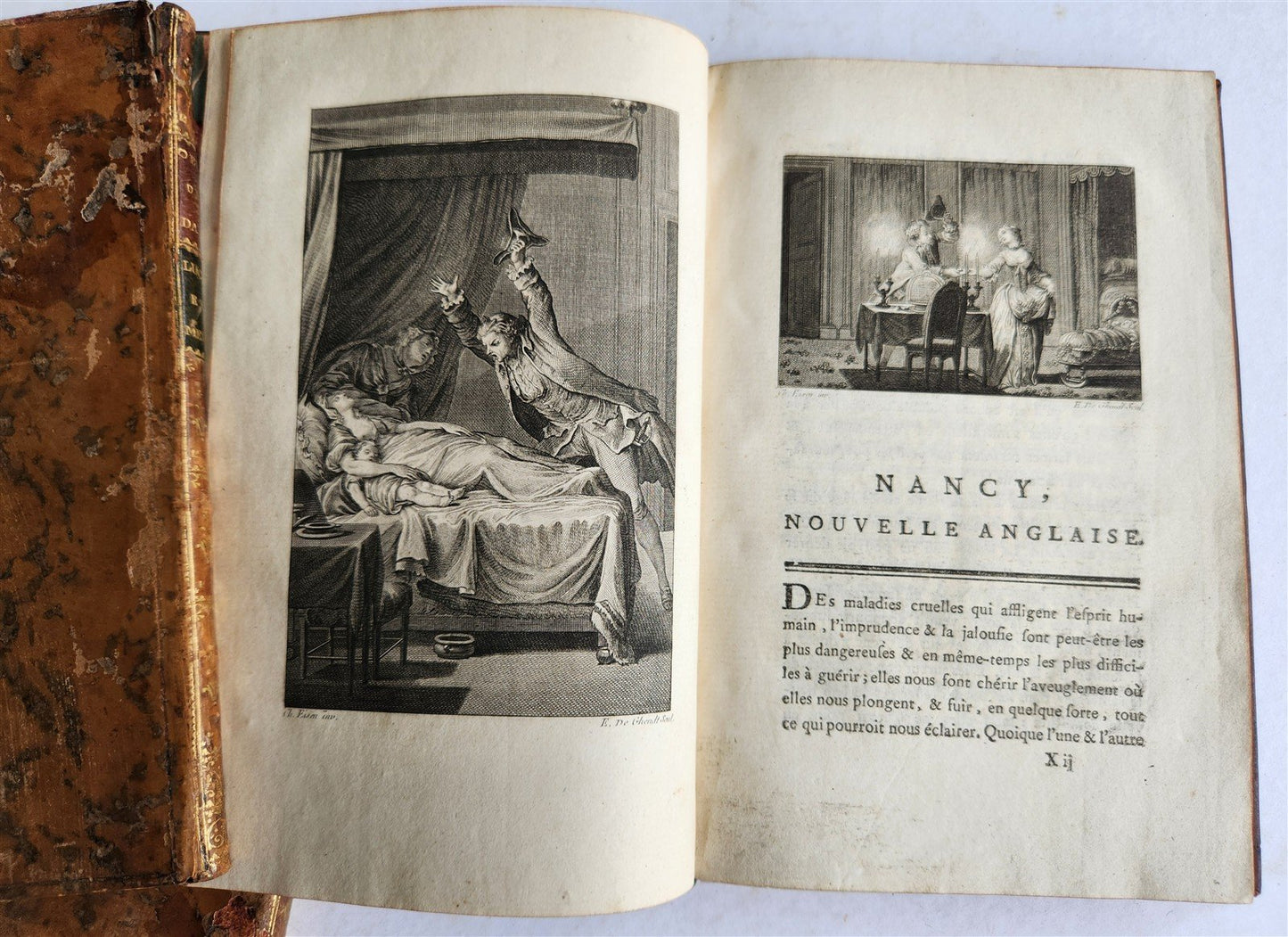 1775 Epreuves du sentiment 5 VOLUMES antique in French ILLUSTRATED