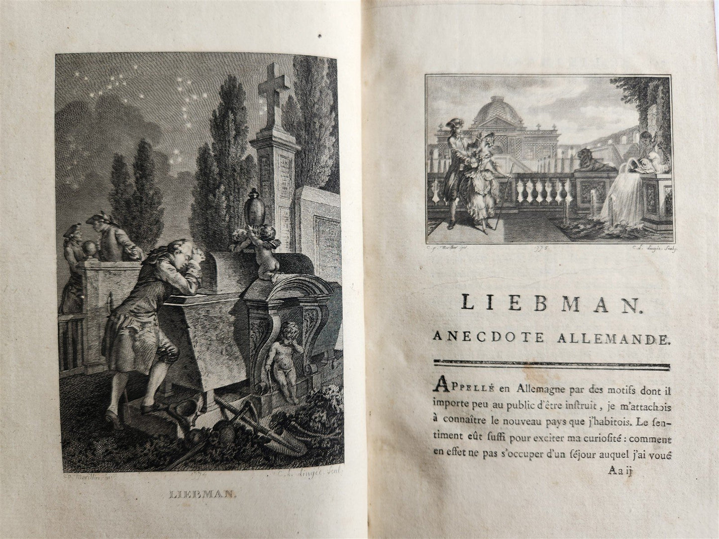 1775 Epreuves du sentiment 5 VOLUMES antique in French ILLUSTRATED