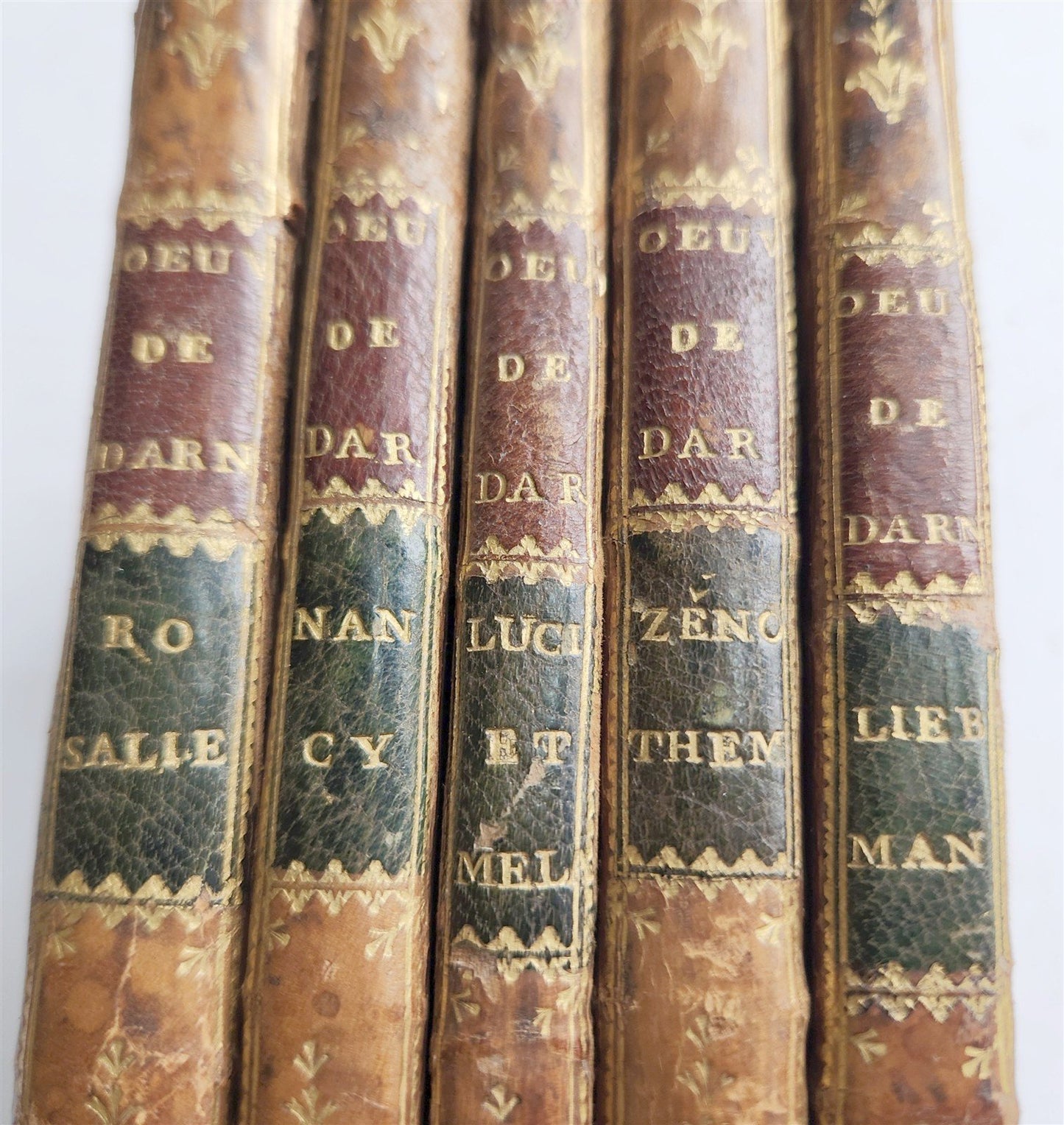 1775 Epreuves du sentiment 5 VOLUMES antique in French ILLUSTRATED