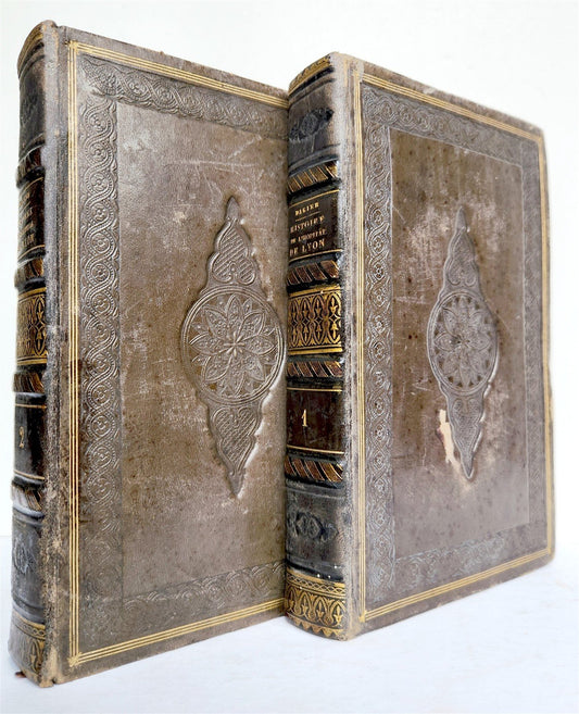 1830 History of General Hospital Grand Hotel-Dieu of Lyon 2 VOLS antique French