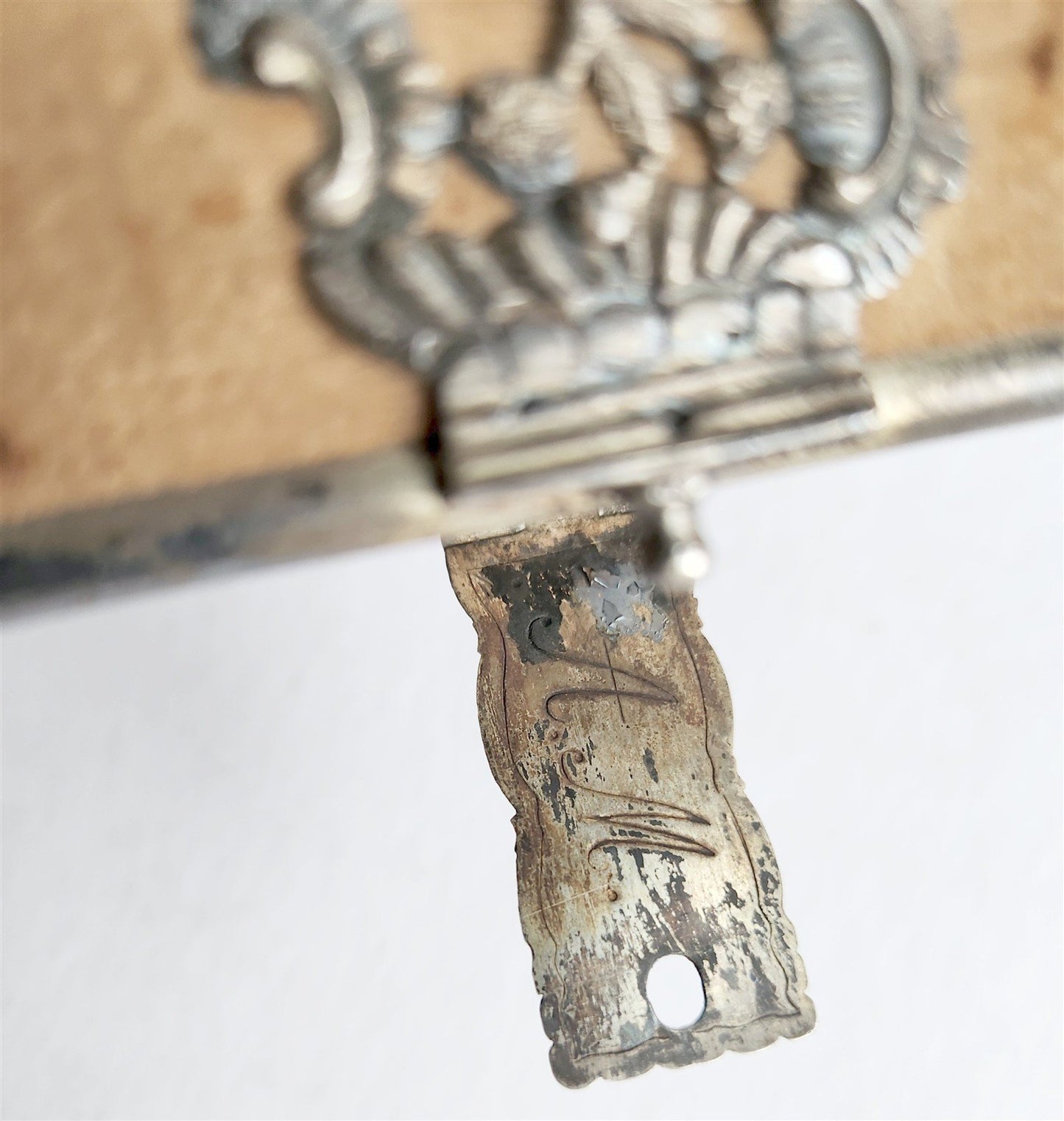 1857 GERMAN HYMNAL VELVET BINDING w/ BEAUTIFUL SILVER FITTINGS & CLASPS antique