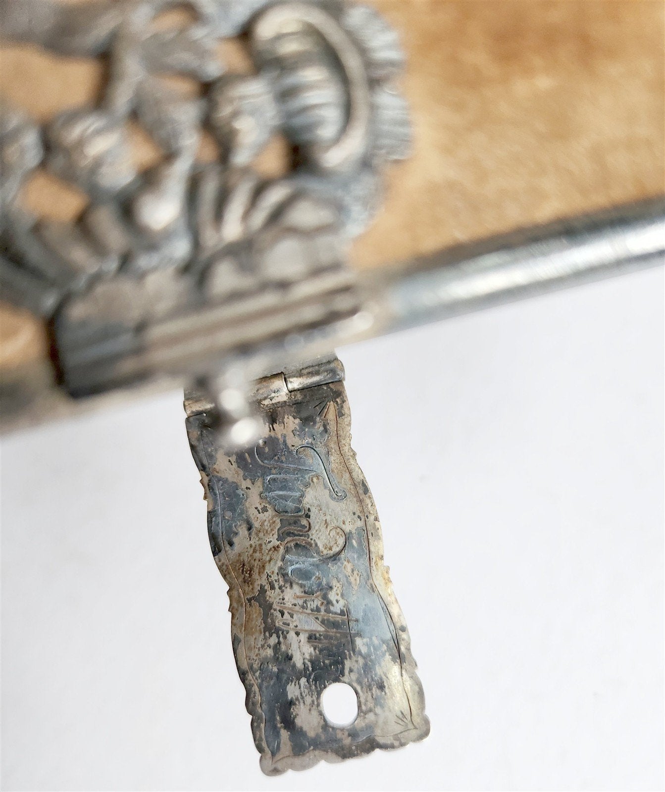 1857 GERMAN HYMNAL VELVET BINDING w/ BEAUTIFUL SILVER FITTINGS & CLASPS antique