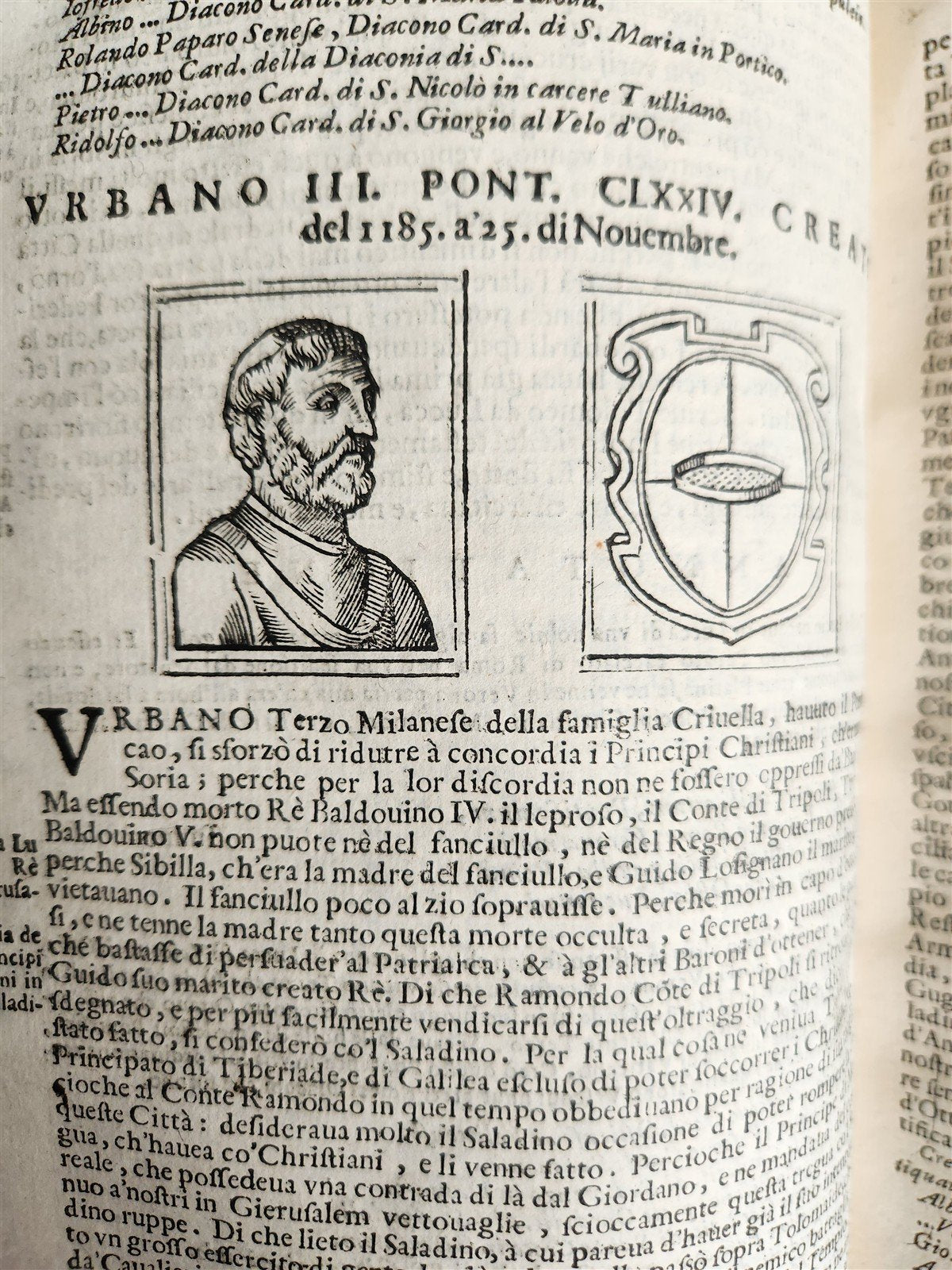 1674 LIVES of POPES antique ILLUSTRATED in ITALIAN