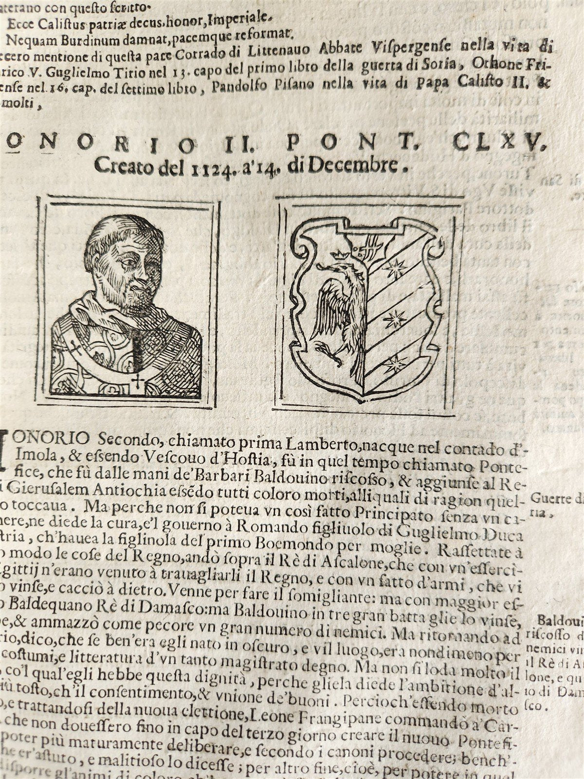 1674 LIVES of POPES antique ILLUSTRATED in ITALIAN