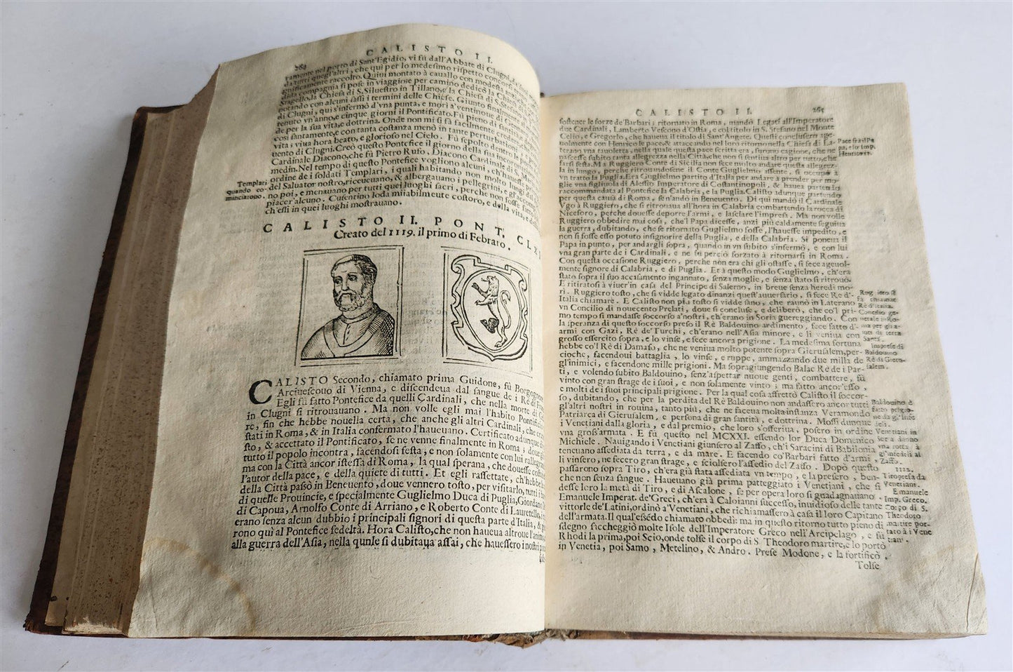 1674 LIVES of POPES antique ILLUSTRATED in ITALIAN