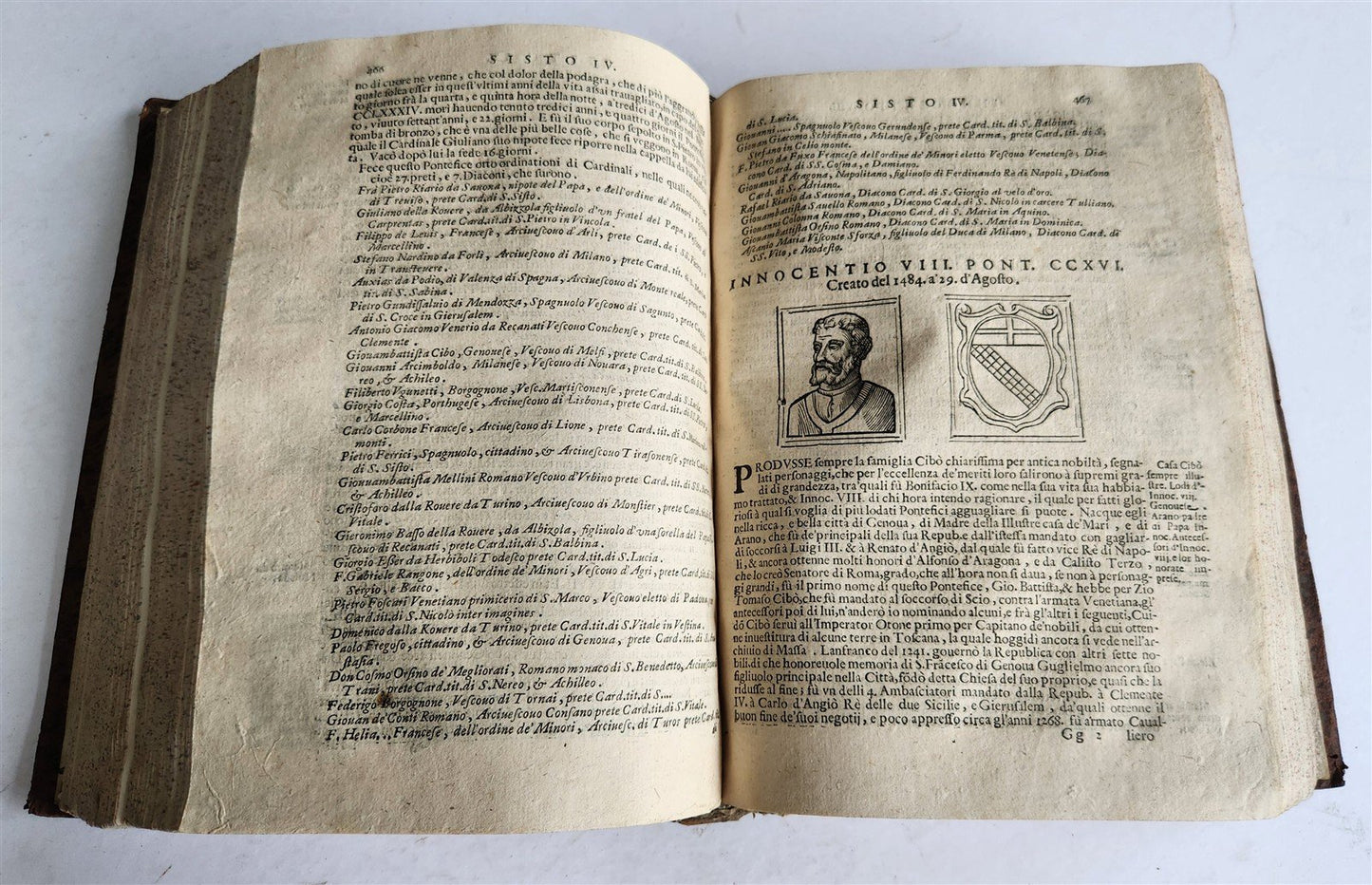 1674 LIVES of POPES antique ILLUSTRATED in ITALIAN