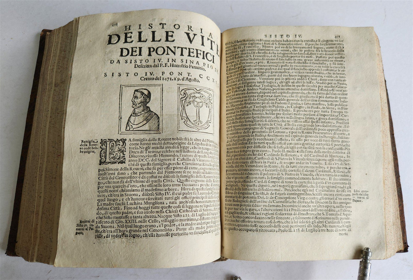 1674 LIVES of POPES antique ILLUSTRATED in ITALIAN