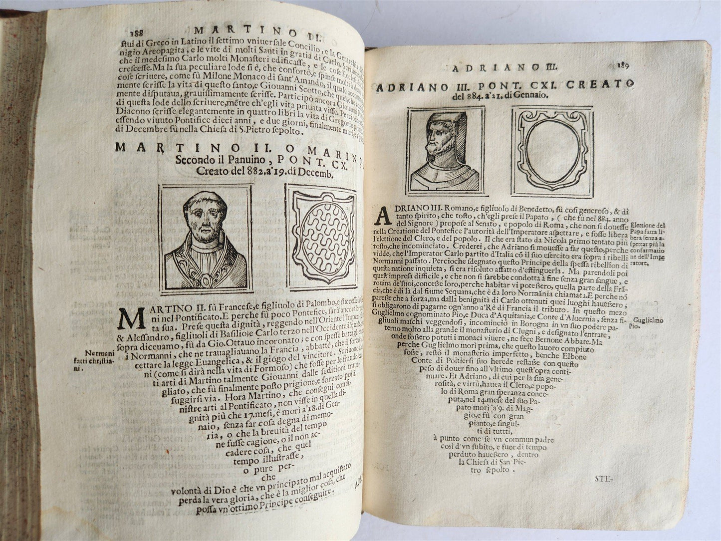 1674 LIVES of POPES antique ILLUSTRATED in ITALIAN