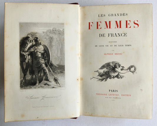 1880s GREAT WOMEN of FRANCE antique ILLUSTRATED Les grandes femmes de France