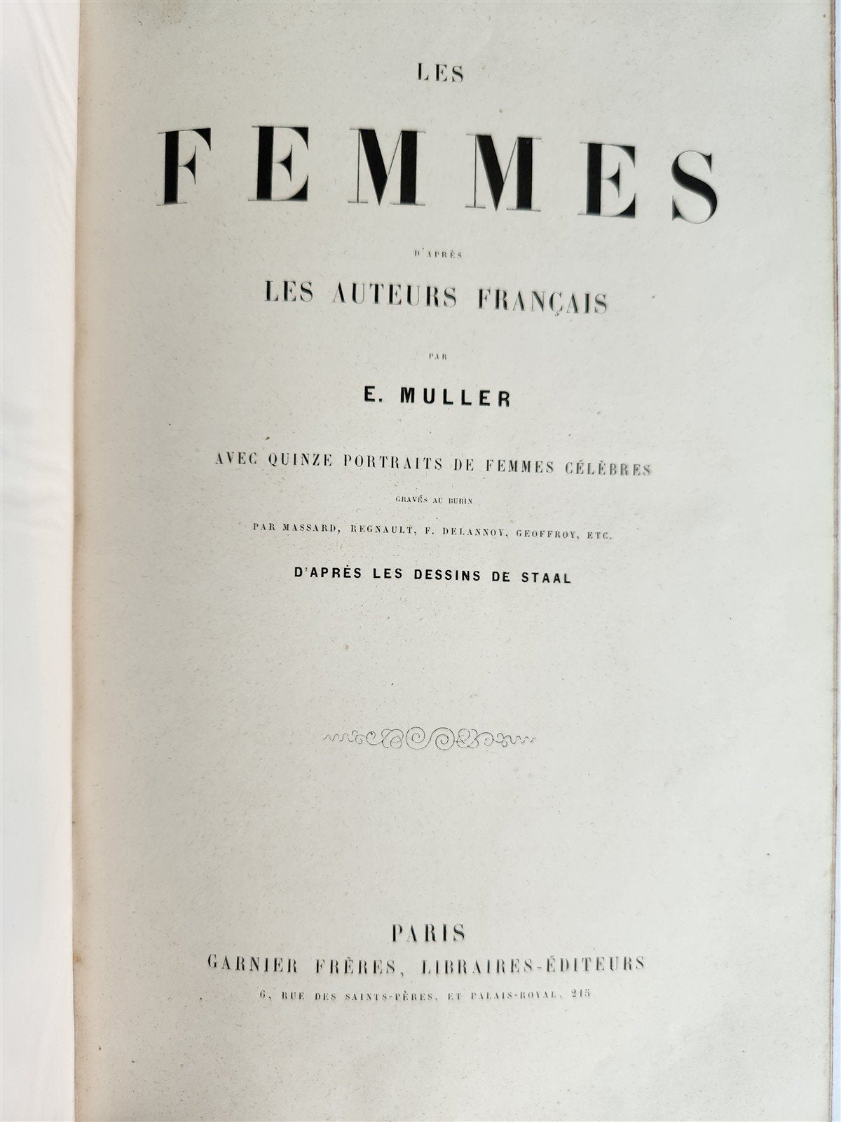 1863 Les femmes d'apres les auteurs francais antique ILLUSTRATED