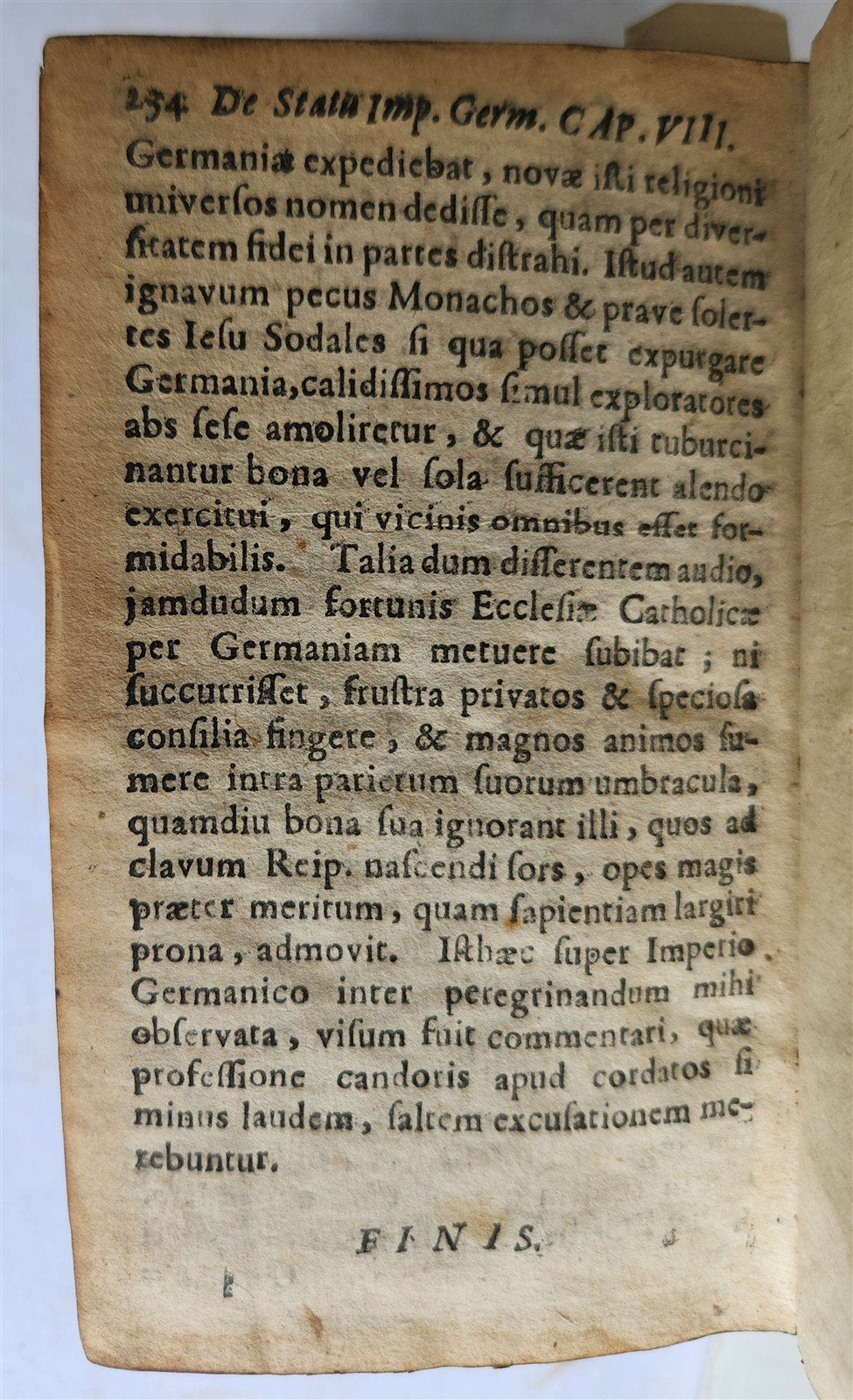 1647 RATIONE STATUS in IMPERIO NOSTRO ROMANO-GERMANICO antique VELLUM BINDING