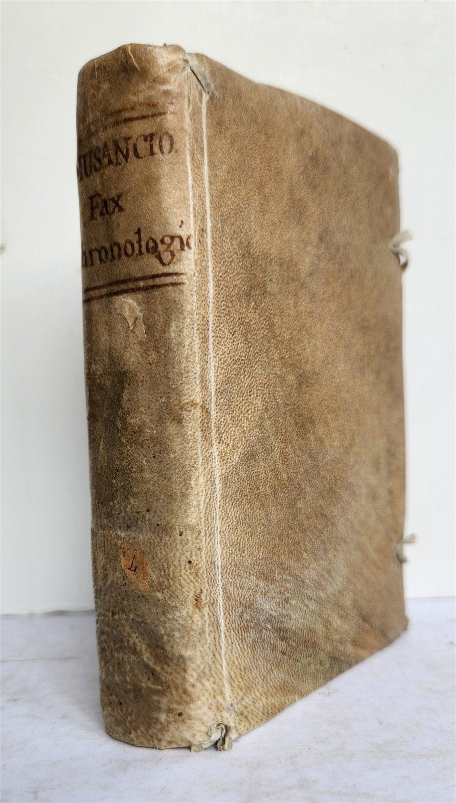 1701 FAX CHRONOLOGICA ad OMNIGENAM HISTORIAM antique VELLUM BINDING
