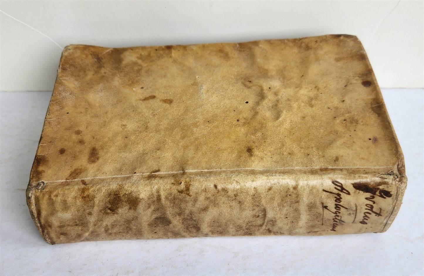 1622 APOLOGETICUS EORUM QVI HOLLANDIAE by Hugone Grotio antique VELLUM BINDING